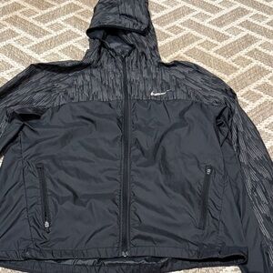 Nike Black and Gray Windbreaker Jacket women’s medium